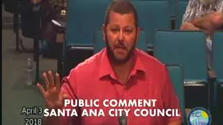 Public comment about Todd Spitzer, 4/3/18