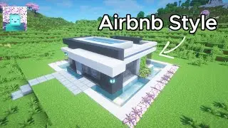 How to build a Modern Airbnb style house in Minecraft (Easy Tutorial)