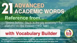 21 Advanced Academic Words Ref from 