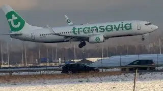 BOEING 737-8K2 TRANSAVIA FROM INNSBRUCK TO AMSTERDAM LANDING SCHIPHOL AIRPORT PHHXK #aviation
