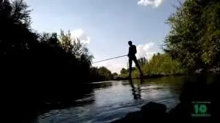 10 minutes of watching: A river and fisherman / Река и рыбак