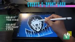 Process of create E-Sport logo with procreate on iPad