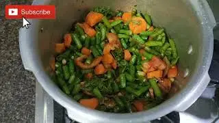 Beans carrot simple masala curry recipe..