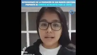Representante de estudiantes de UNMSM denuncian aumento de vacantes para la cepre
