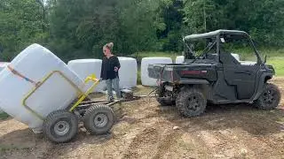 CFMOTO UFORCE 1000 with Iron Baltic Silo & Hay bale trailer