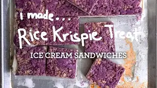 Original First Ever Ube Rice Krispie Treat Ice Cream Sandwich In Honolulu Hawaii at Via Gelato