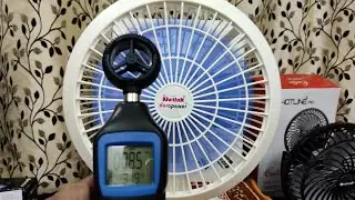 Khaitan Galaxy Table Fan : Air Flow Test and Power Consumption Demo