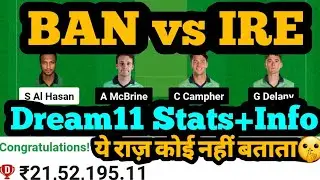 BAN vs IRE Dream11|BAN vs IRE Dream11 Prediction|BAN vs IRE Dream11 Team|