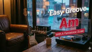 Easy Groove Guitar Backing Track in Am | with Pentatonic Scale Shapes 🎸