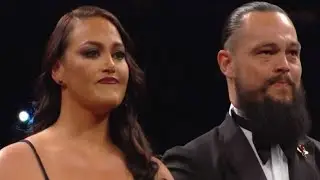Bo Dallas and Mika Rotunda come out to induct Mike Rotunda & Barry Windham