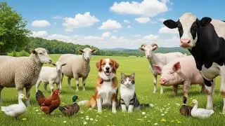 Cute Farm Animals Duck ,Sheep ,Goat ,Cow ,Piglet ,Dog ,Kitten ,Chicken ,Horse ,Buffalo  Animal Sound