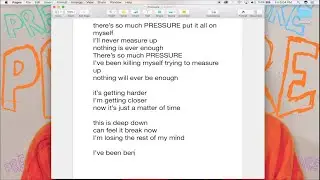 Pressure - Lauren Cimorelli (Lyric Video)