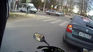 Riding a motorcycle in the Crimea in 4k as a shot in the Ghost 4k