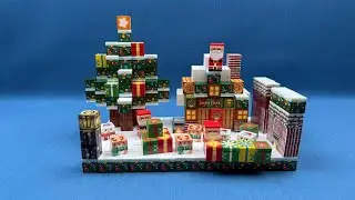 11 Min ASMR Toy Unboxing: Minecraft Magnetic Blocks Christmas Cabin Building | Toy Review