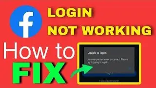 Facebook login problem - Facebook login not Working- Facebook unable to log in issue