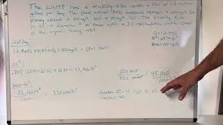 Organic Loading to a Trickling Filter For All Grade and Class Levels: Wastewater Math Exam Prep