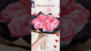 Roses that never die/ Diy Tissue Paper Rose bouquet🌹 #diy #craft #fyp #shorts #trending