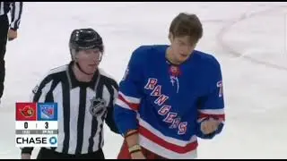 (1-21-2025) Igor Shesterkin and Matt Rempe go after Brady Tkachuk