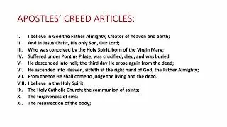 My Catholic Faith - Lesson Two - The Apostles' Creed