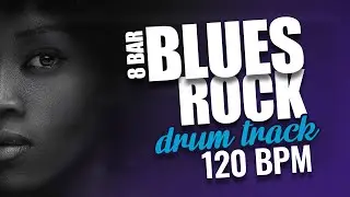 8 Bar Blues/Rock Shuffle Drum Track 120 BPM (high-quality sound)