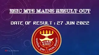 ESIC MTS 2022 RESULT OUT TODAY | KING OF BEASTS