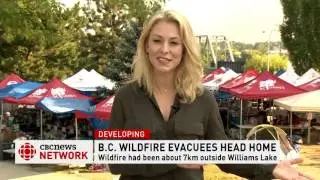 CBC News Network: Williams Lake residents go back home on bus