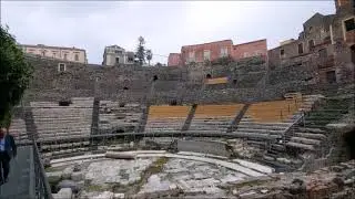 Touring a Roman Amphitheater in Catania, Sicily