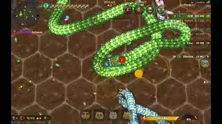 Game little big snake surrounded by D E A T H