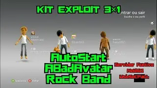 Kit Exploit 3 em 1 &mdash; Rock Band + BadAvatar + Autostart: Desbloqueie o Xbox 360 em Menos 1 MINUTO