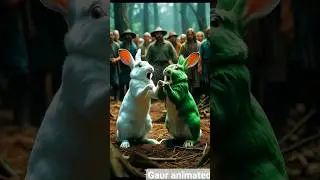 Indian rabbit v/s Pakistani  rabbit #shorts #short video #animatedshort