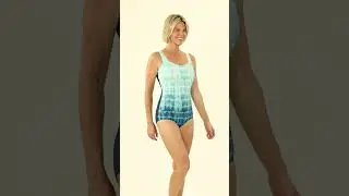 Sporti Shibori Moderate Printed Ombre Sweetheart One Piece Swimsuit | SwimOutlet.com
