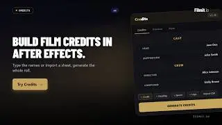 Build a Credit Roll in After Effects, From a Panel or a Spreadsheet | Credits Demo