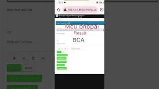 BCA Result MCU Bhopal
