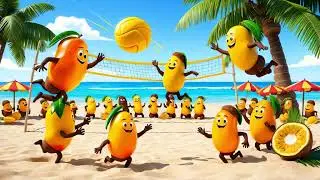 🌴 Tropical Fruit Adventure Song: Watermelon, Mango, and Coconut! 🍉🥭🥥 | Fun Kids Learning Video 🎶