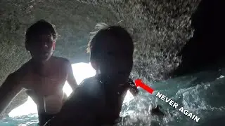 EXSPLORING CAVE IN OCEAN (SCARY!)