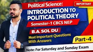 Political Science Introduction to political theory part-4