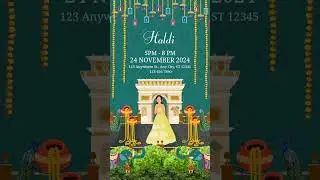 Wedding invitation Video #WeddingInvitations #VisualVibesByArjun #DigitalInvites#viralvideo