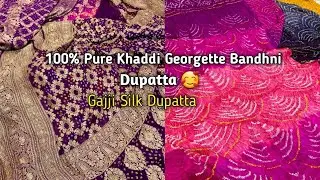 💯 % Pure Banarasi Dupatta Only Khaddi Georgette ghajji silks