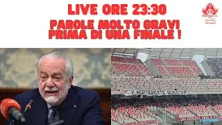 PAROLE MOLTO GRAVI PRIMA DI UNA FINALE