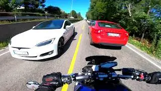 TRAFIKKAOS I FREDRIKSTAD! - Yamaha MT-09 2019 Motovlog