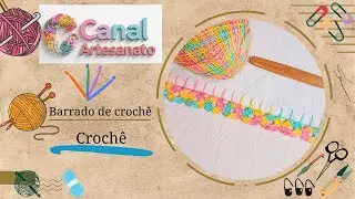 Barrado de Flor em Croch&ecirc; Lindo e R&aacute;pido/Beautiful and Quick Crocheted Flower Border #crochet
