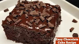 Easy Moist Super Chocolatey Cake for Chocolate Lovers | Easy Cottony Soft Chocolate Cake | zk