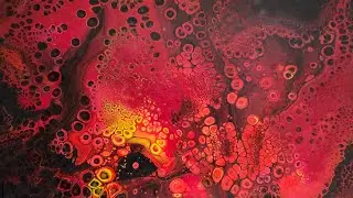 #242.  Fluid acrylics and black negative space—STUNNING! /negative space /galaxy pour /fluid art
