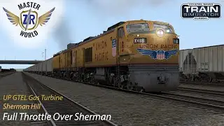Full Throttle Over Sherman - Sherman Hill - UP GTEL Gas Turbine - Train Simulator Classic