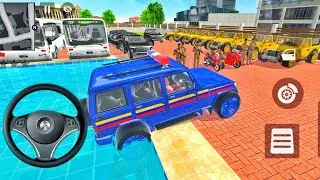 Car bike game*Franklin ordered an Indian police car and Creta or Thar in the game🎮With Bus🚨