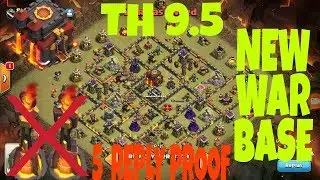 TH9.5 War Base 2018 ( TH10 WithOut Inferno ) !! 2 X BOW !! ANTI 2 STAR !! ANTI EVERYTHING !! COC