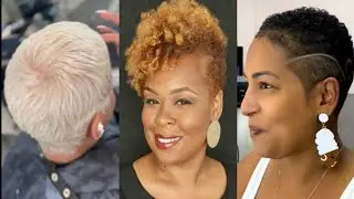 15 Flattery and Youthful Short Natural Hairstyles for Black.Women Over 50