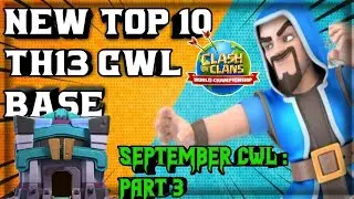 NEW TOP 10 TH13 ANTIZAP WAR BASES || LINKS || SEPTEMBER CWL || PRO BASES || CLASH OF CLANS