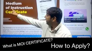 What is MOI CERTIFICATE? MEDIUM OF INSTRUCTIONS CERTIFICATE? HOW TO APPLY MOI CERTIFICATE?