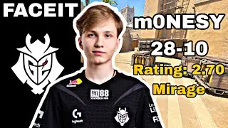 m0NESY plays Mirage 28-10 in FACEIT! m0NESY POV (with COMMs) CS2 DEMO